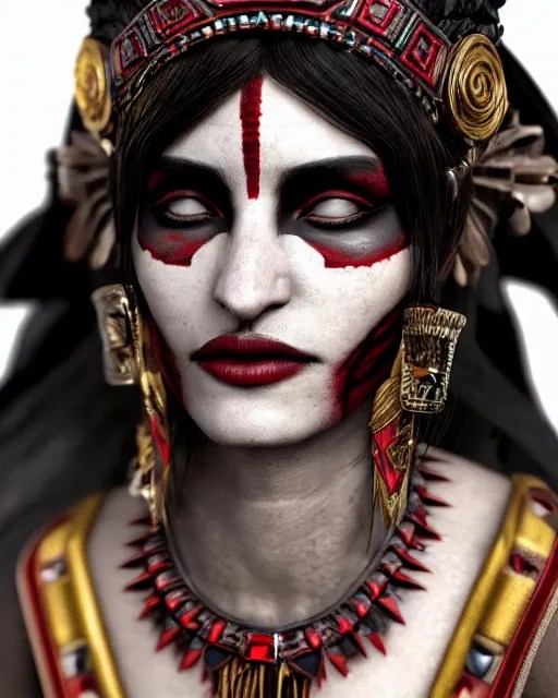 beautiful headshot of the aztec vampire priestess, Stable Diffusion