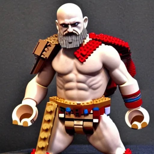 kratos from god of war playing with a lego set Stable Diffusion OpenArt