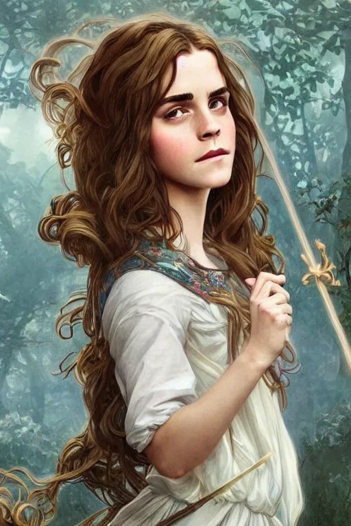 beautiful cottagecore emma watson as hermione holding Stable
