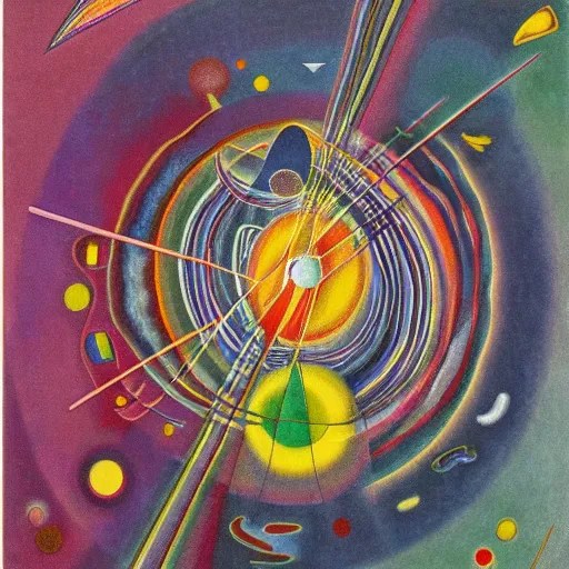 Cosmic String explosion in orbit, Wassily Kandinsky Stable Diffusion