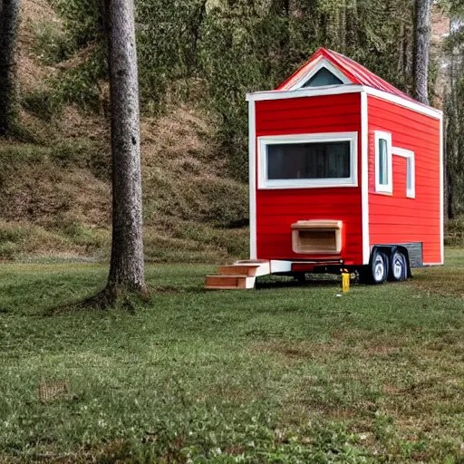 a tiny house in a white and red mushroom Stable Diffusion OpenArt