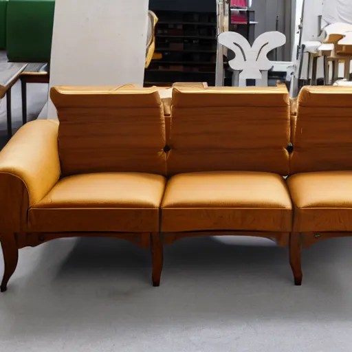 logo of a furniture company that produces wooden couch Stable