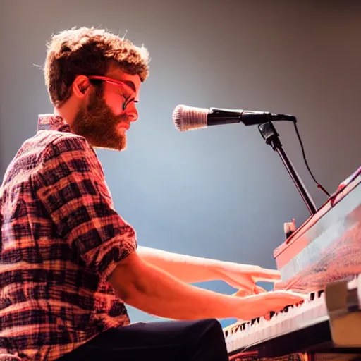 Jack Stratton on keyboard, Minneapolis, 2018. Vulfpeck Stable