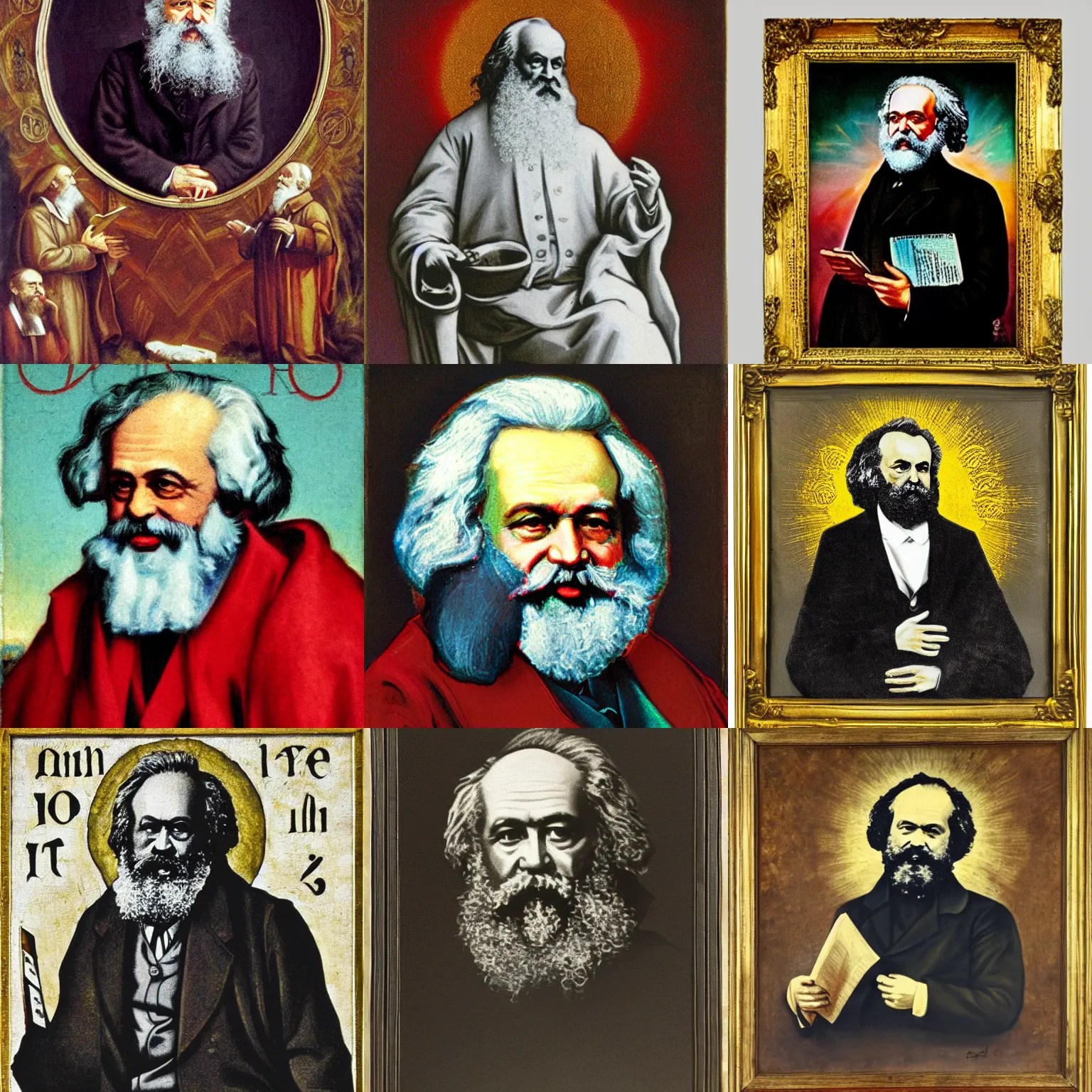saint Karl marx in heaven, religious art Stable Diffusion OpenArt