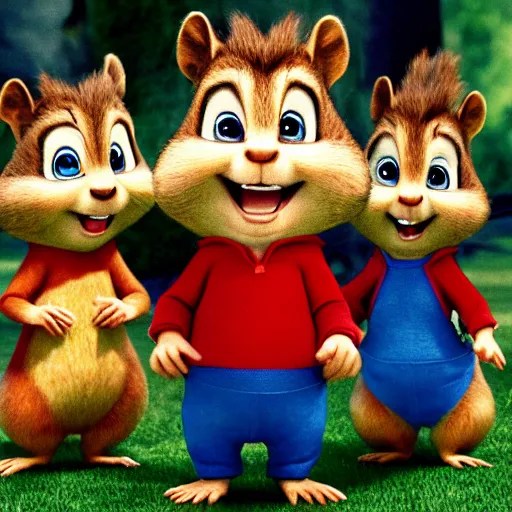Alvin and the Chipmunks is a horror film Stable Diffusion
