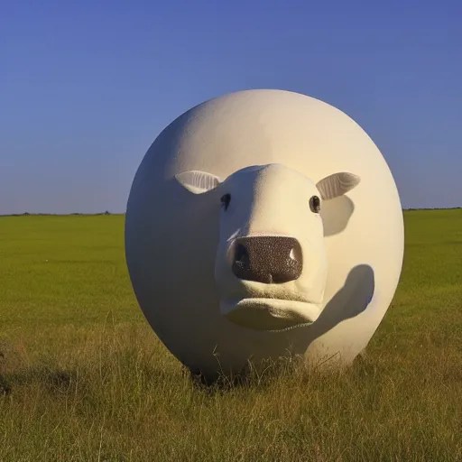 a sphere shaped cow in a field Stable Diffusion OpenArt