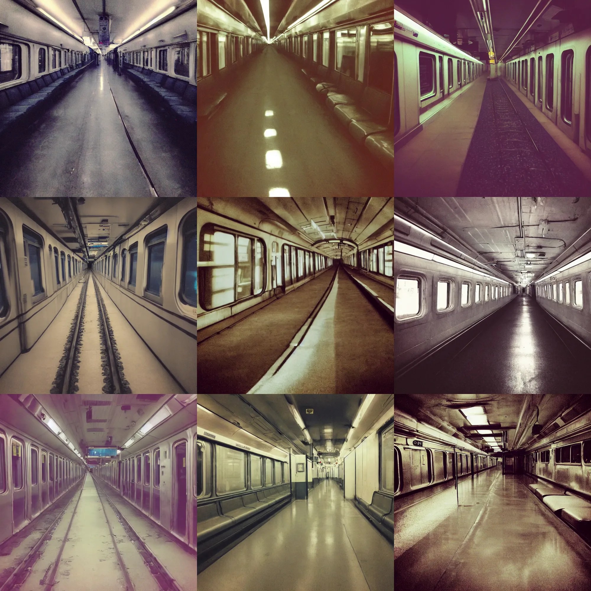 a bad quality photograph of a dreamcore looking empty Stable