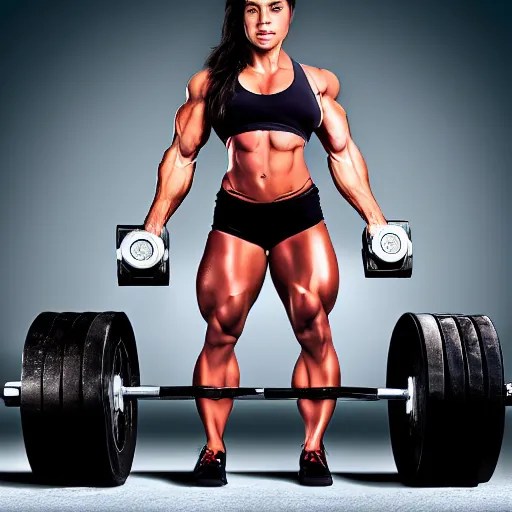 extremly huge and muscular female bodybuilder with a Stable Diffusion