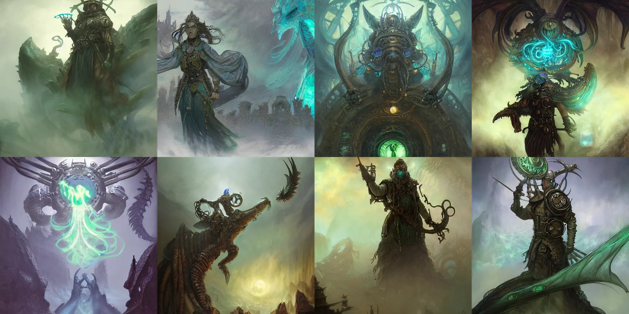 epic fantasy, D&D character, elder god steampunk, Stable Diffusion
