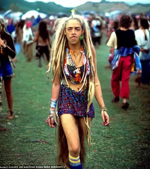 Woodstock 1969 Hippies Women