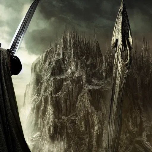 lord of the rings, cyberpunk middle earth, sci fi, Stable Diffusion