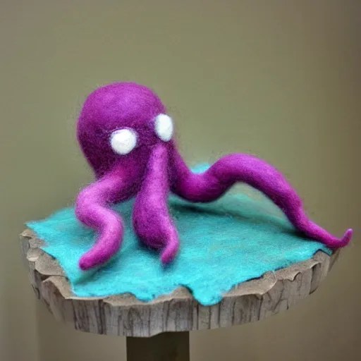 a needle felted octopus, needle felting art. Stable Diffusion OpenArt