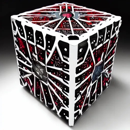 hellraiser puzzle box with rgb led lights, highly Stable Diffusion