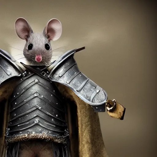 a mouse wearing armor game of thrones style Stable Diffusion OpenArt