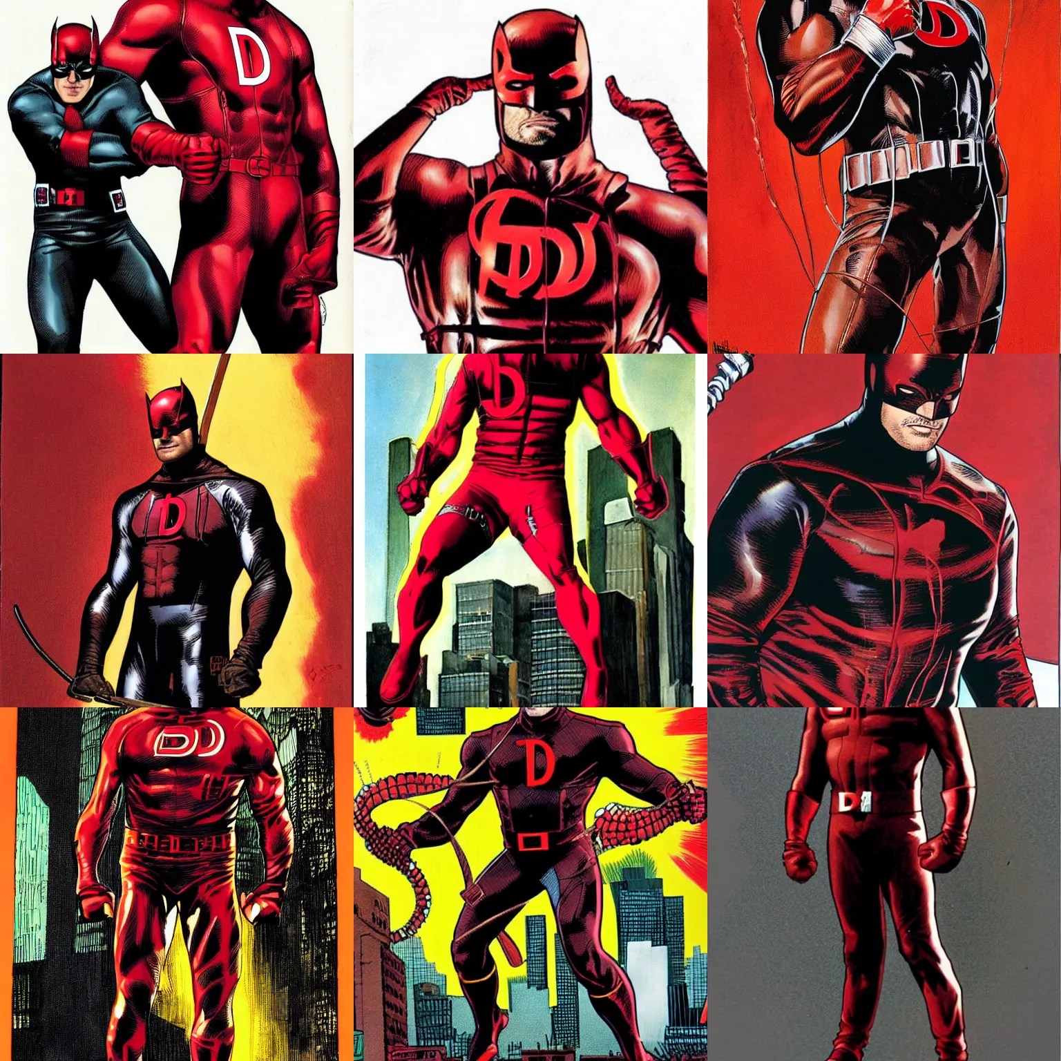 daredevil leather suit painted by joe quesada Stable Diffusion OpenArt