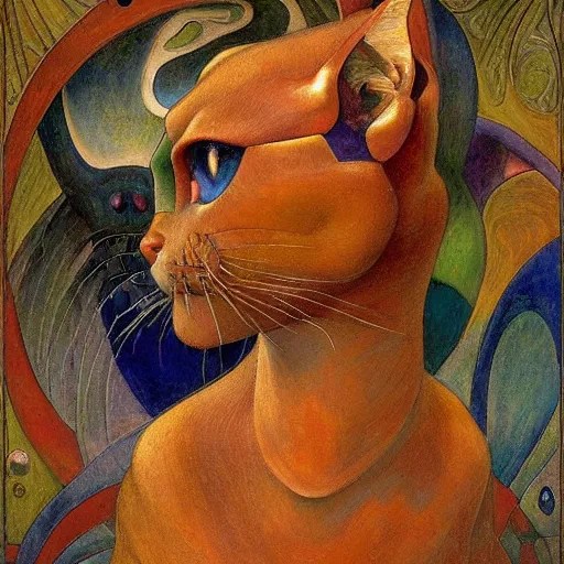 masterpiece painting of a mechanical cloisonne cat Stable Diffusion