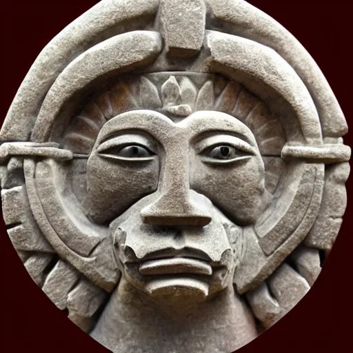 ancient aztec, ancient mayan, stone statue, stone Stable Diffusion