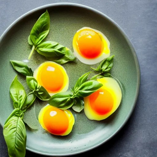 egg yolk, basil, and olive oil Stable Diffusion OpenArt