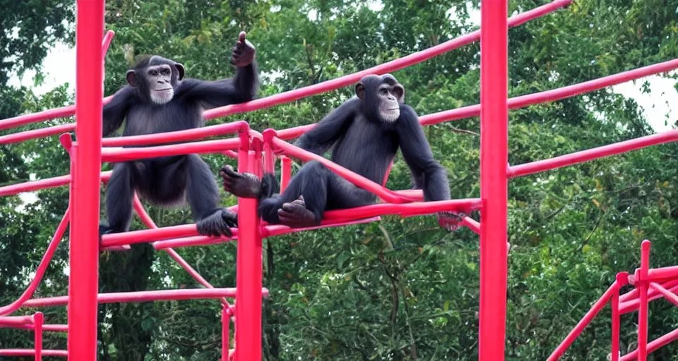 chimpanzee on the ninja warrior course Stable Diffusion OpenArt