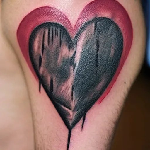 lightning strikes the heart, tattoo Stable Diffusion