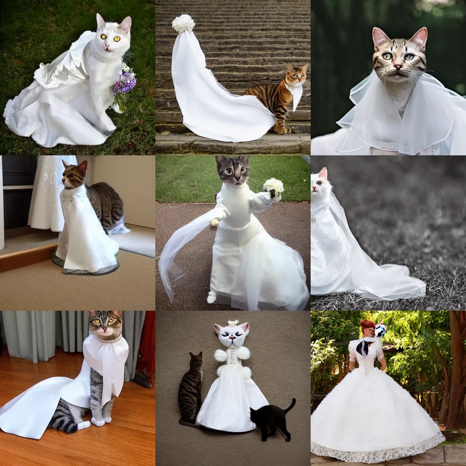 a cat wearing a wedding dress Stable Diffusion OpenArt