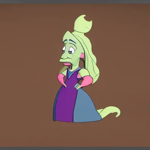 princess Bean from disenchantment , concept art, Stable Diffusion