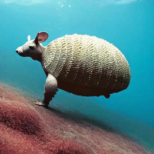 an armadillo underwater Stable Diffusion