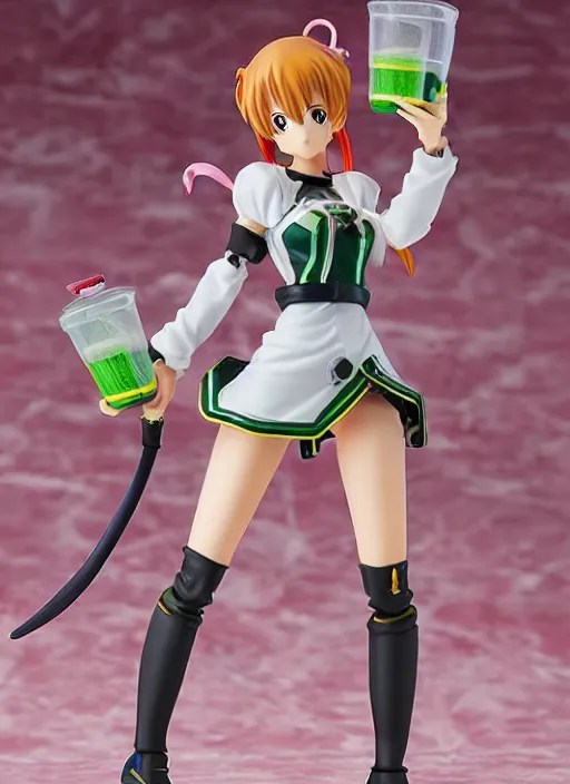 an anime girl model kit of Mtn. Dew, anime PVC Figure, Stable Diffusion