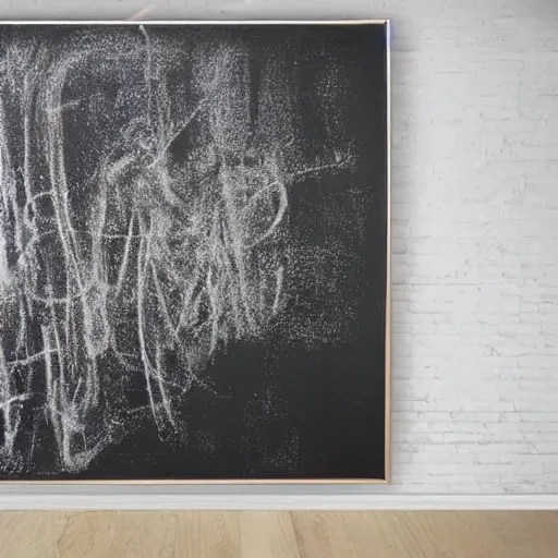 large scale chalkboard painting by cy twombly, sparse Stable
