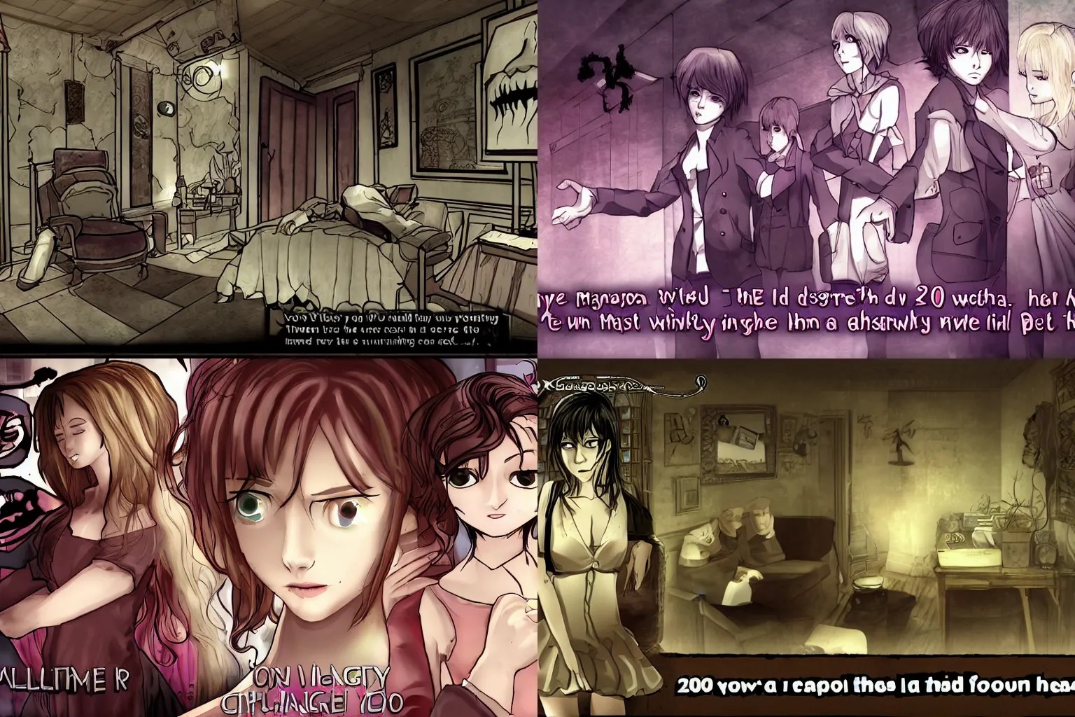 screenshot from a mystery horror visual novel from 2 Stable
