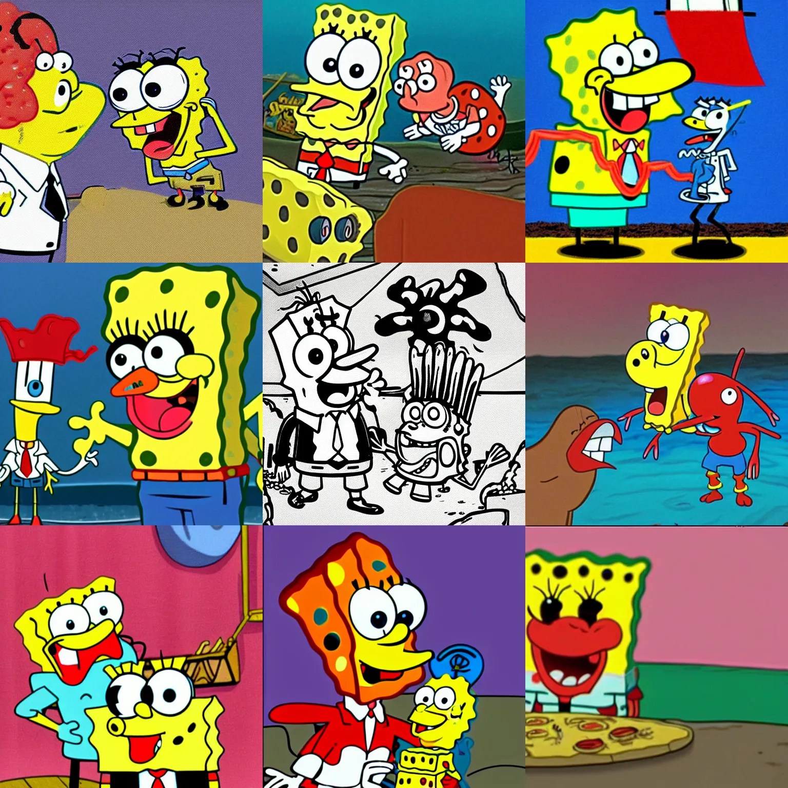 spongebob kissing mr. krabs Stable Diffusion OpenArt