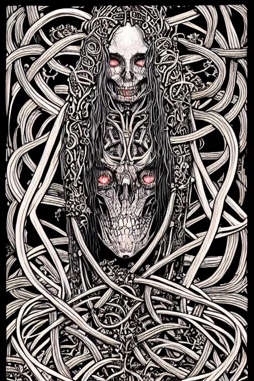 black and white tattoo design with alien cryptic Stable Diffusion