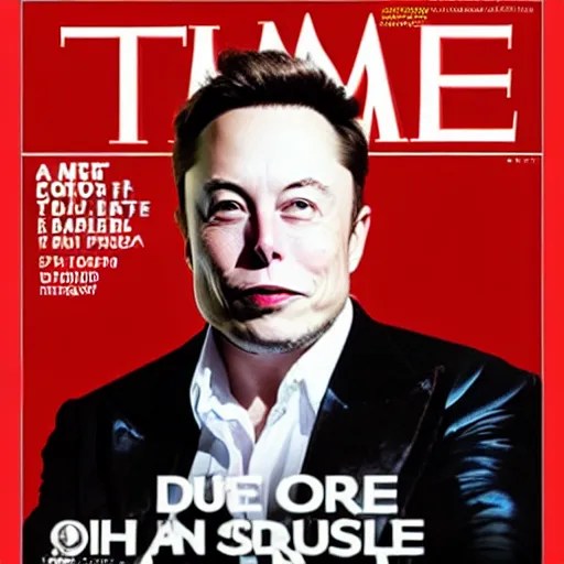 Time Magazine Cover 2025 Elon Musk elon musk on the cover of time magazine dressed as an Stable Diffusion