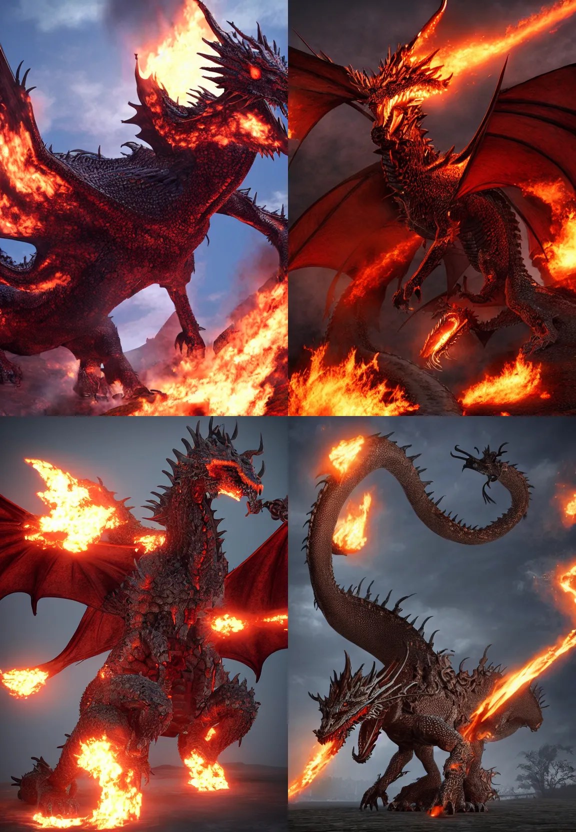 Giant, Steel, Firebreathing Dragon, Metal, Iron, Fire, Stable