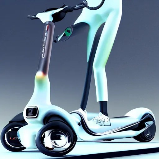 electric scooter, futuristic, techno, cyberpunk, Stable Diffusion