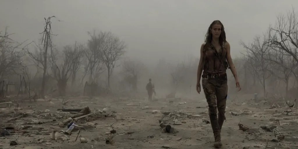 a scene from a post apocalyptic movie starring Stable Diffusion