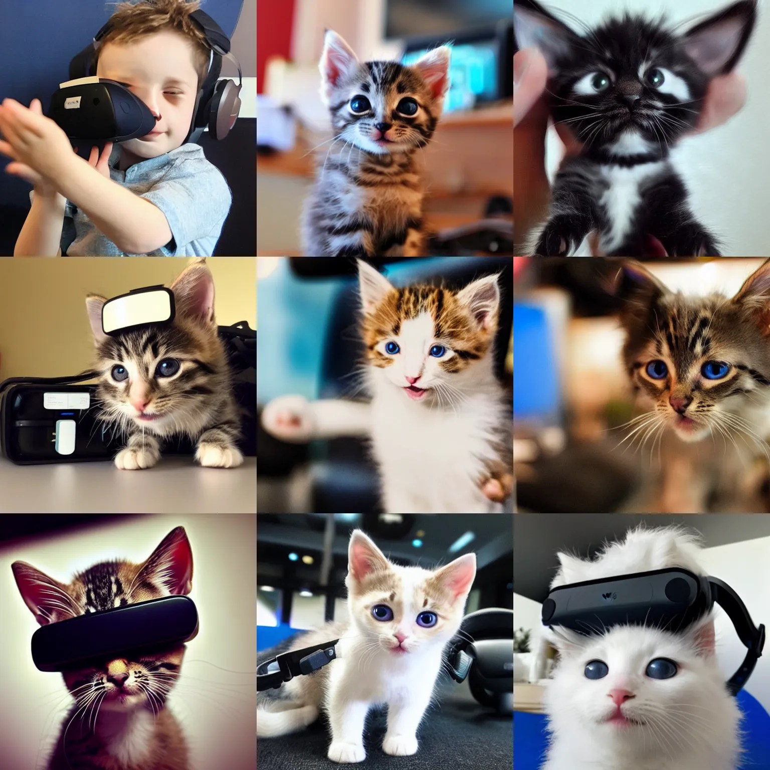 kitten wearing vr headset Stable Diffusion OpenArt