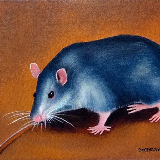 rat eating blue cheese painting Stable Diffusion OpenArt
