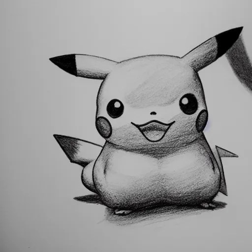 pikachu drawing on paper, pencil drawing, global Stable Diffusion