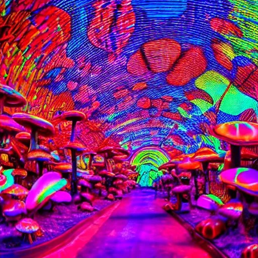 tripping on Psychedelic Mushrooms in Las Vegas Stable Diffusion OpenArt