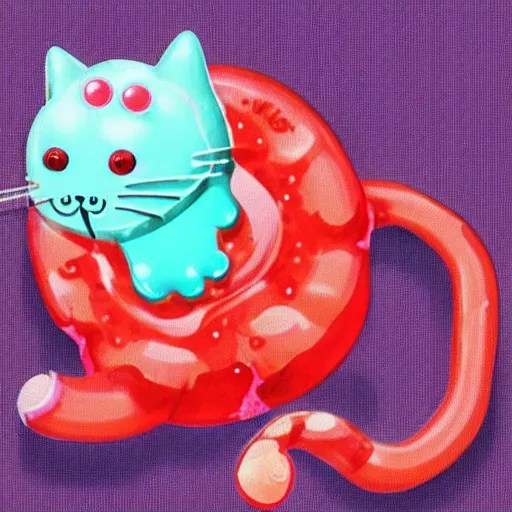 a gelatinous jelly cat, goopy Stable Diffusion OpenArt
