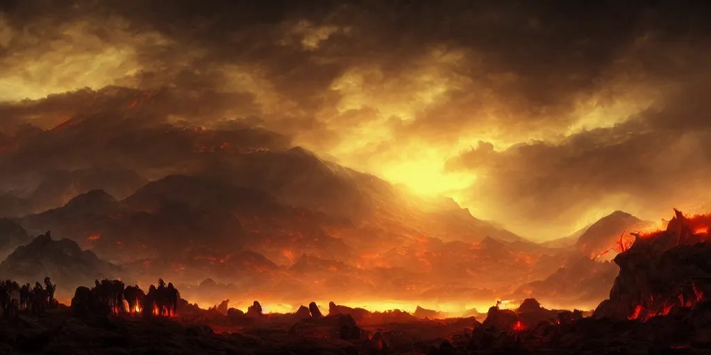 fifth circle of hell, dante's inferno, landscape, Stable Diffusion