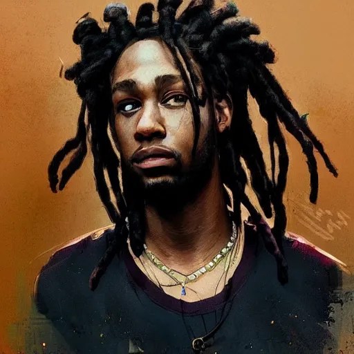 a beautiful portrait of a hip hop artist with dreads Stable Diffusion