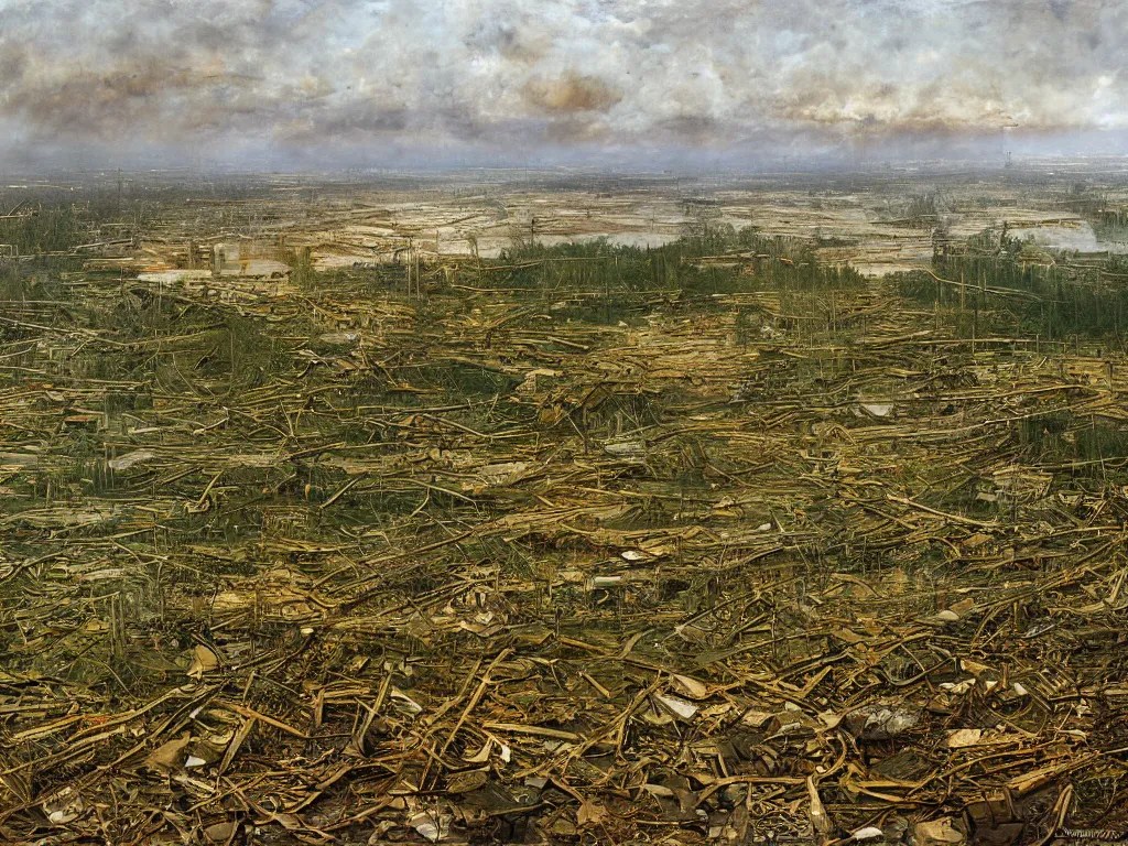 Industrial machinery, toxic gasses, oil, fumes, Stable Diffusion