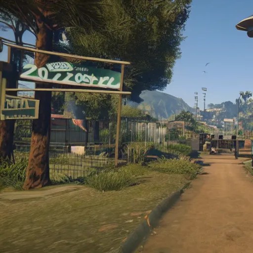 a zoo in gta 5 screenshot Stable Diffusion