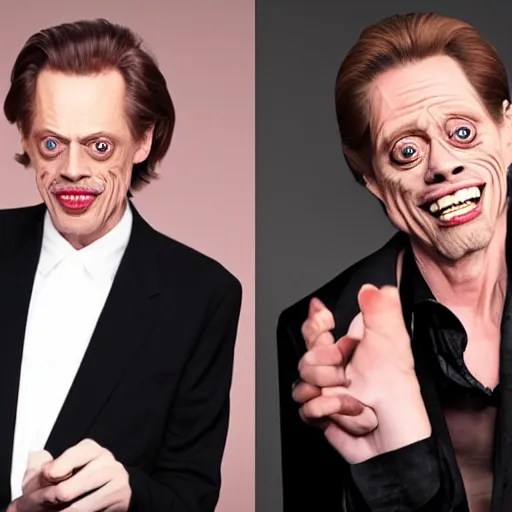 steve buscemi and willem dafoe as drag queens in Stable Diffusion