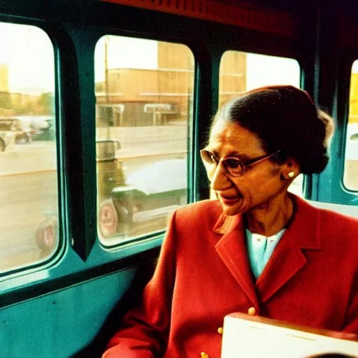 rosa parks on the bus colorized photo high resolution Stable Diffusion OpenArt