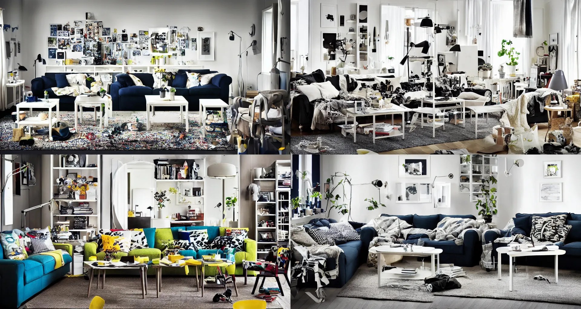 IKEA catalogue photo of a living room, by Jackson Stable Diffusion