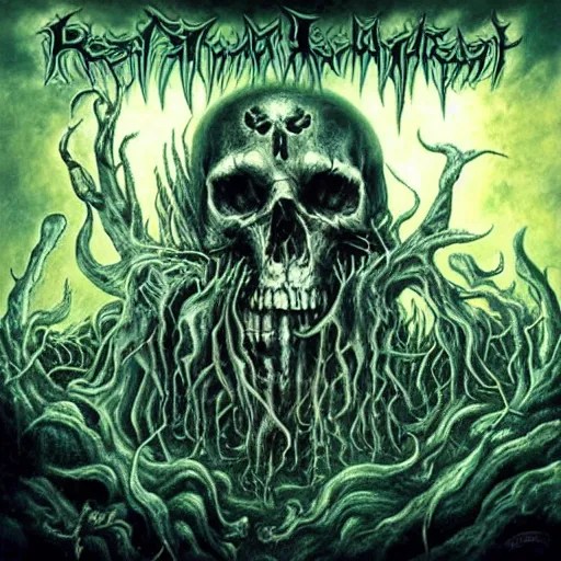 best death metal album cover ever Stable Diffusion