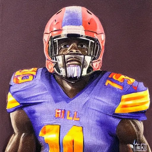 portrait of tyreek hill, determined, great detail, Stable Diffusion